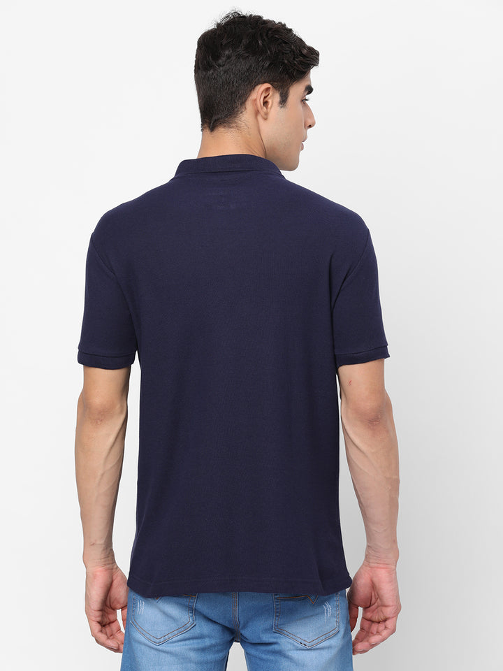Everyday Solid Polo Blue T-Shirt